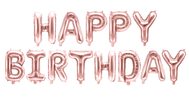 Folien - Ballonset - Happy Birthday - roségold