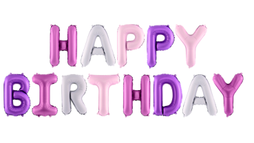 Folien - Ballonset - Happy Birthday - violett