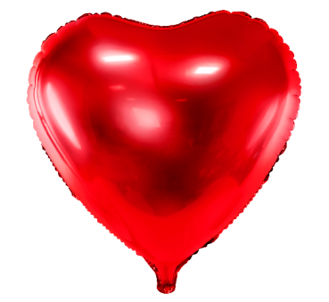 Herz - rot - Folienballon 45 cm ungefüllt