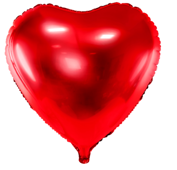 Jumbo Herz - rot - Folienballon 60 cm ungefüllt