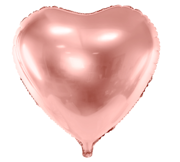 Herz - roségold - Folienballon 45 cm ungefüllt