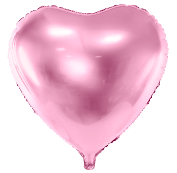 Herz - rosa - Folienballon 45 cm ungefüllt