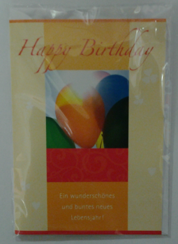 Happy Birthday - Ein wunderschönes und buntes neues Lebensjahr - Doppelkarte A6 mit Couvert