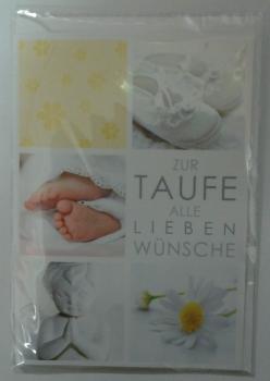 Zur Taufe alle lieben Wünsche - Doppelkarte A6 mit Couvert