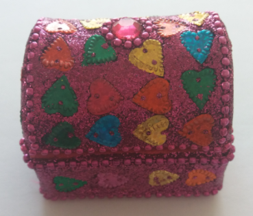 Schmuckbox klein im Oriental Style - pink 001