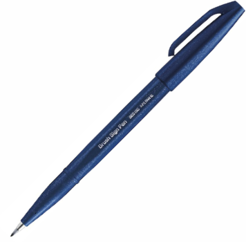 Brush Sign Pen- Pinselstift - stahlblau