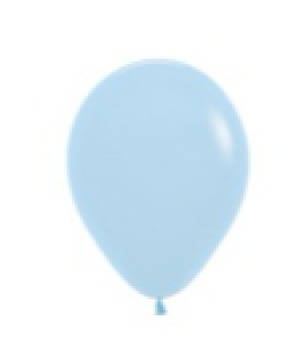 Ballon 12 cm - Pastel Matte Blue - 640 - 1 Beutel - 5 Stück