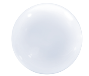 Deco Bubble transparent ohne Druck OHNE VENTIL - kugelrund 61 cm ungefüllt