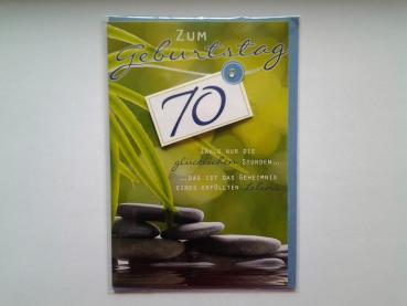 70. Geburtstag - Doppelkarte A6 mit Couvert