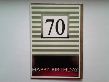 70. Geburtstag - Doppelkarte A6 mit Couvert