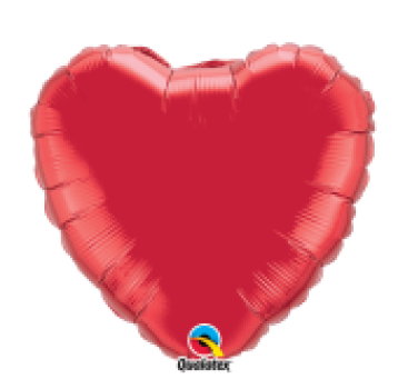 Herz - rot - Folienballon 45 cm ungefüllt