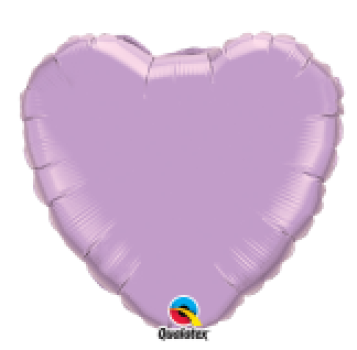 Herz perl - lila - Folienballon 45 cm ungefüllt