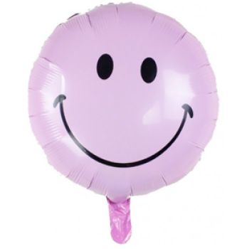 Smiley Face Light - pink - Folienballon 45 cm ungefüllt