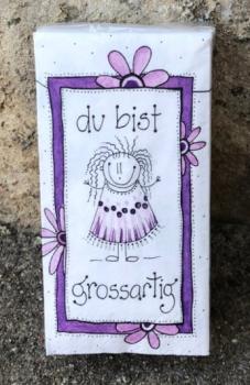 taschentücher 03 - du bist grossartig - violett - 4-lagig, 10 Stk.