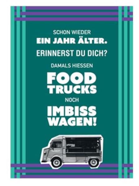 Karte A6 - Damals hiessen Foodtrucks noch Imbisswagen