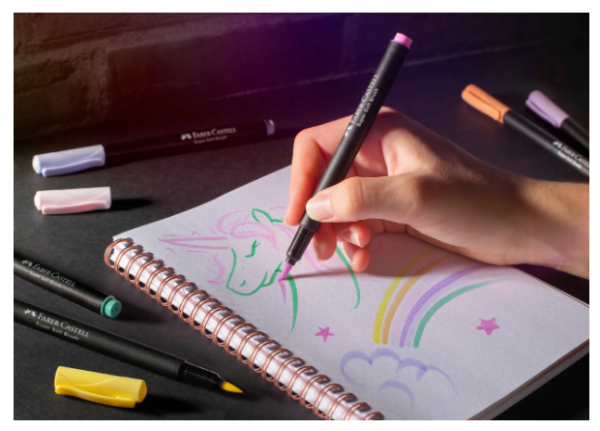 Brush Pen - Black Edition - Pastel 6 Farben Kartonetui