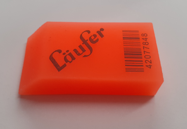 Radierer transluzent 4.8 x 2.4 x 1.1 cm Läufer - orange
