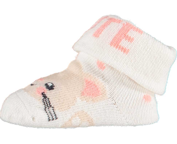 Babysocken Tiergesichter weiss