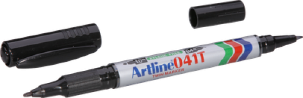 ARTLINE® Twin Permanent Marker , Doppelspitze 0.4 mm und 1.0 mm blau