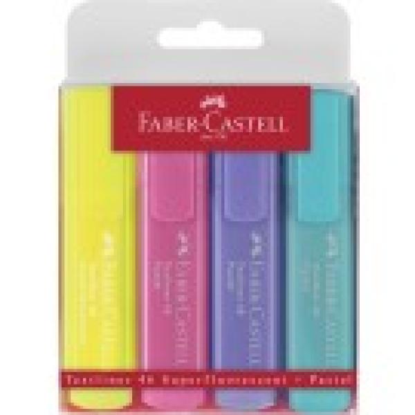 Textmarker - Textliner 46 - Superfluorescent & Pastell - 4er Etui