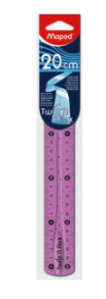 MAPED® - Massstab Twist''n Flex 20cm - pink