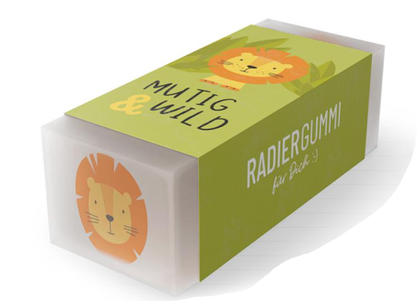 Kleine Lieblinge Löwe - Radiergummi 5x2,2x1,7cm - Mutig & Wild