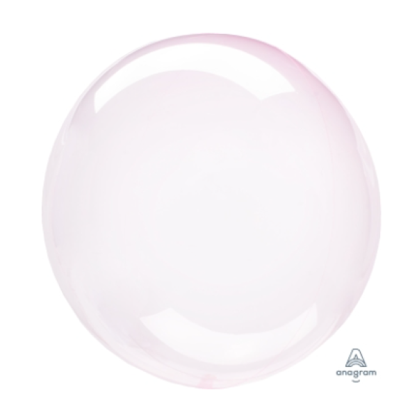 crystal clearz orbz - light pink-halbtransparent - Folienballon 45 cm ungefüllt