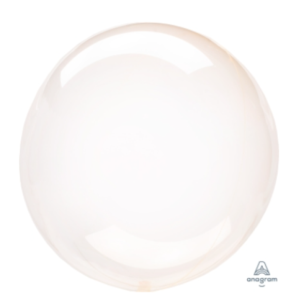 crystal clearz orbz - orange-halbtransparent - Folienballon 45 cm ungefüllt
