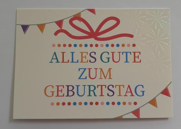 Holographic - Alles Gute zum Geburtstag - Doppelkarte A6 mit Couvert