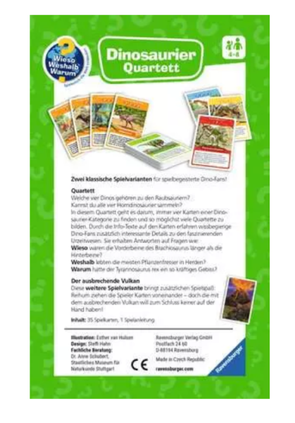 Wieso? Weshalb? Warum? Dinosaurier Quartett - Kartenspiel