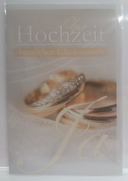 Zur Hochzeit herzlichen Glückwunsch - Doppelkarte A6 mit Couvert