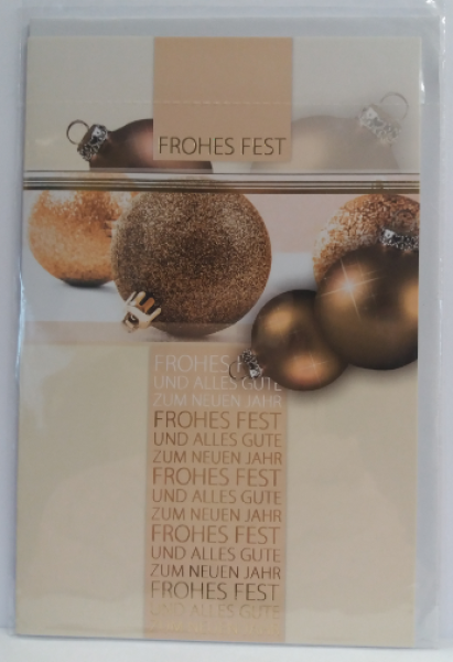 Frohes Fest und alles Gute zum neuen Jahr - Doppelkarte A6 mit Couvert