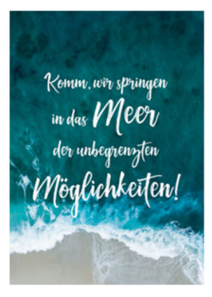 vs" Karte A6 - Komm, wir springen in das Meer der unbegrenzten Möglichkeiten