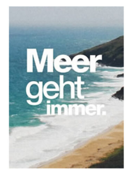 vs" Karte A6 - Meer geht immer.