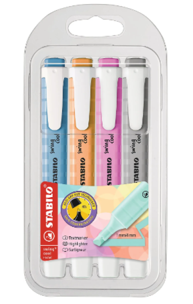 STABILO® Textmarker swing® cool - 4er Etui