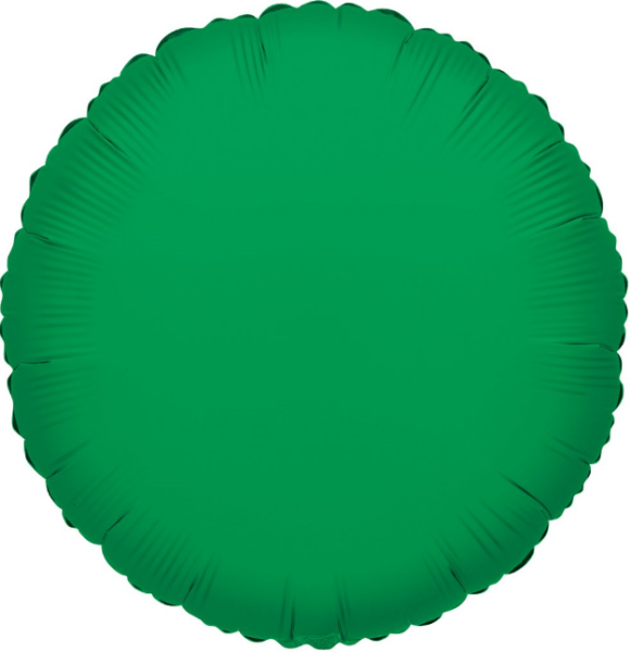 Rund - grün - Folienballon 45 cm ungefüllt