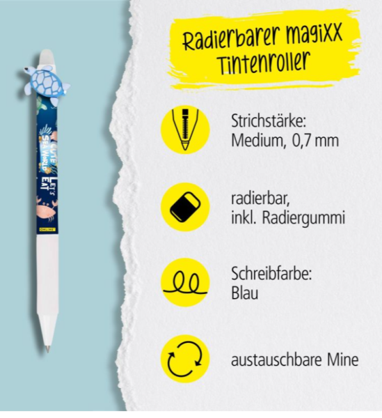 Gelschreiber magiXX - Schildkröte - Tinte blau 0.7mm