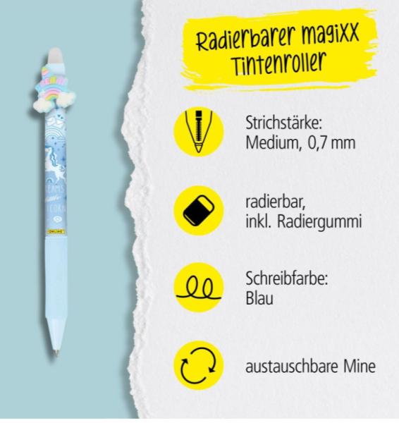 Gelschreiber magiXX - Regenbogen - Tinte blau 0.7mm