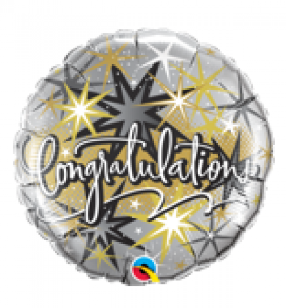 Congratulations Elegant - Folienballon 45 cm ungefüllt
