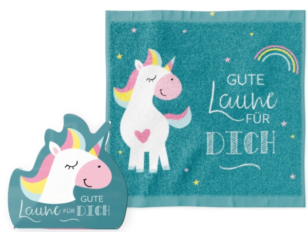 happy Zoo Unicorn - Magisches Handtuch 30x30cm - gute Laune für dich