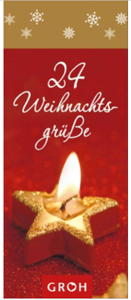 Geschenkanhänger 24 Stück 12 x 5 cm - 24 Weihnachtsgrüsse