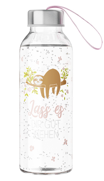 happy Zoo Faultier - Trinkflasche 400ml - Lass es dir gut gehen