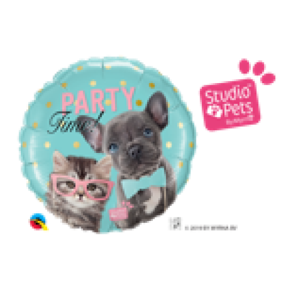 Studio Pets - Party Time Pets - Folienballon 45 cm ungefüllt