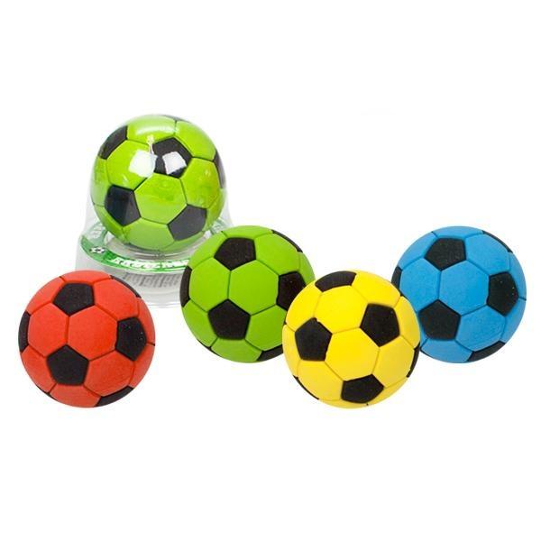 power now - Fußball-Radierer 3,3 cm, 4-fach sortiert