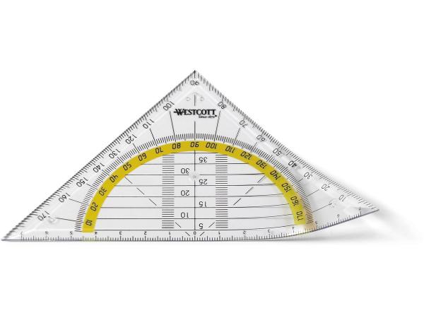 WESTCOTT Geodreieck 14cm flexibel und bruchsicher