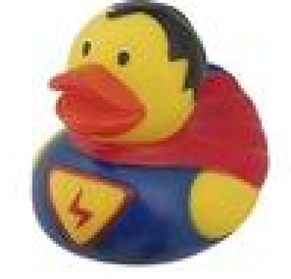 Bade Ente - 9cm - gelb - Superman