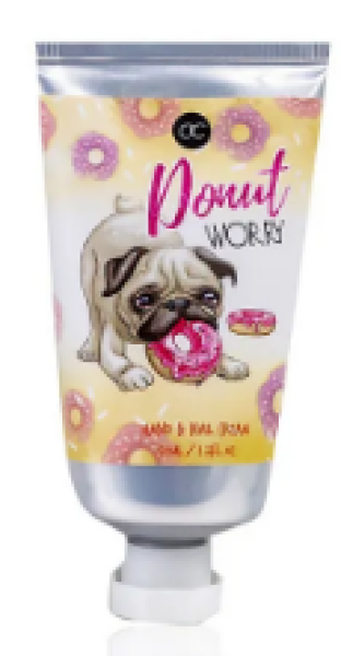 Hand- & Nagelcreme 50ml PUG LIFE" - Donut Worry - Vanille - gelb