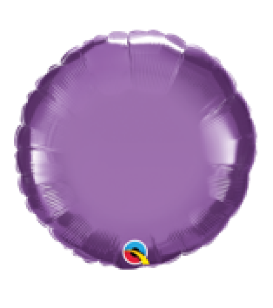 Chrome Purple rund - violett - Folienballon 45 cm ungefüllt