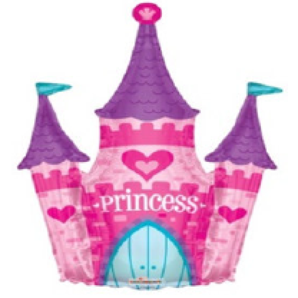 Prinzessin Schloss - Folien Ballonfigur 91 cm - ungefüllt