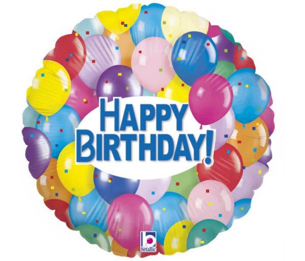 Happy Birthday Party Balloons - Folienballon 45 cm ungefüllt